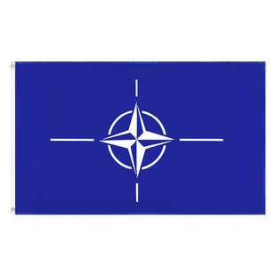 90*150cm北约旗现货批发3*5ft涤纶旗子厂家 NATO旗帜批发跨境货源