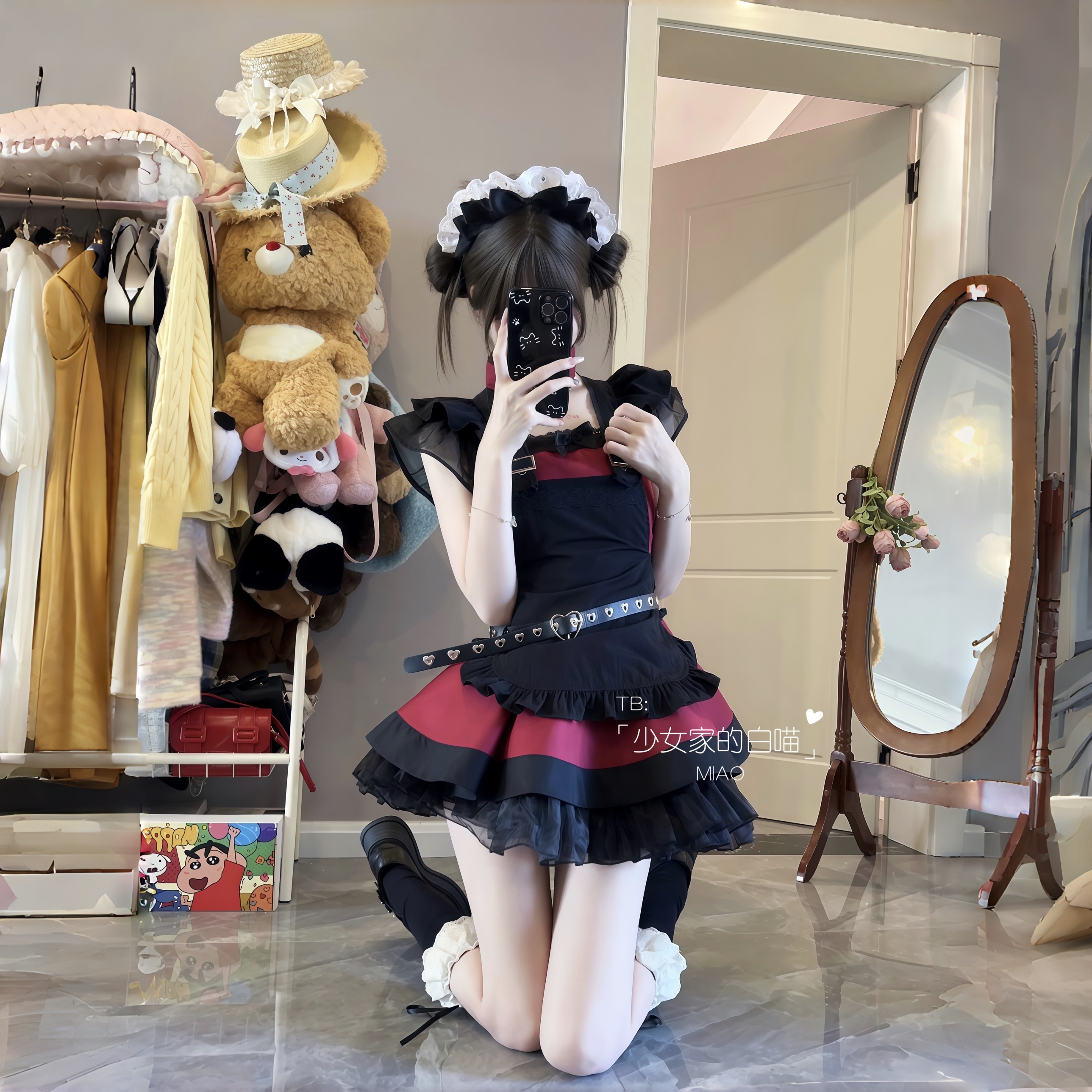 圣诞节女仆装亚文化洛丽塔连衣裙