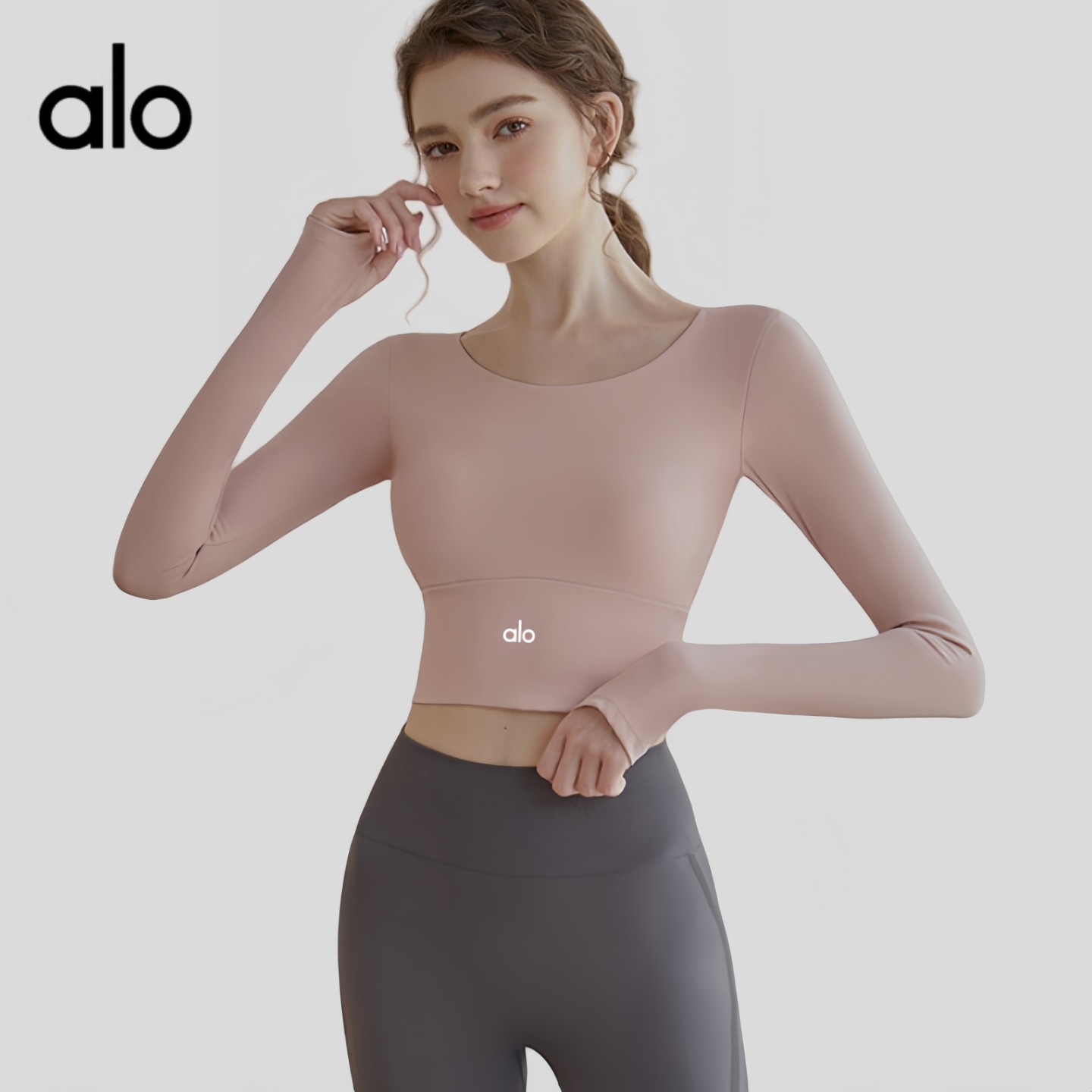 aIo秋冬女新款瑜伽长袖上衣