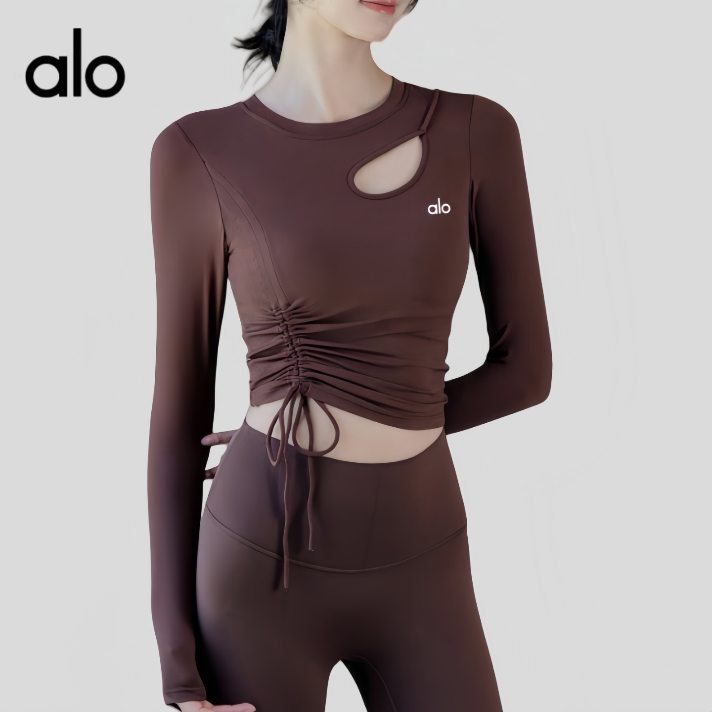 aIoYoga服女秋冬带胸垫瑜伽服
