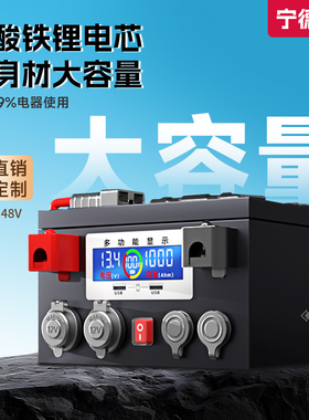 【巧鸽正品】房车磷酸铁锂电池大容量12v24v48伏户外摆摊储能电源
