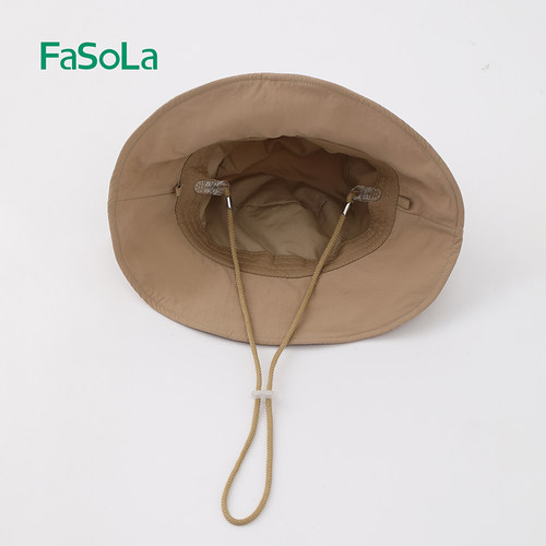 FaSoLa遮阳帽太阳帽夹子防风绳
