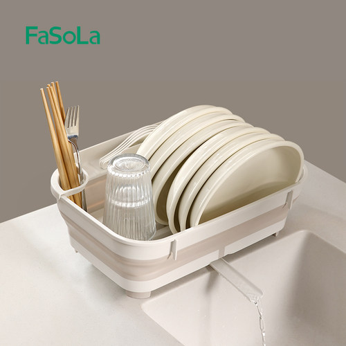 日本Fasola厨房沥水架碗碟架家用水槽沥水篮台面置物收纳架滤水架 - 封面