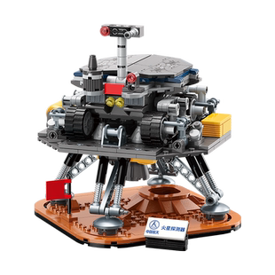 keeppley积木火星探测器男孩拼装玩具中国航天飞船空间站模型礼物