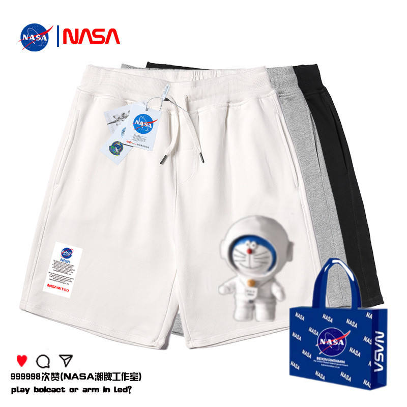 Nasa运动裤直筒百搭黑白短裤五分裤针织男女青年慢跑裤ins炸街潮|ruв категории Мужская одежда, брюки - от Buy2taobao.com для оказания профессиональной услуги покупки агента Taobao