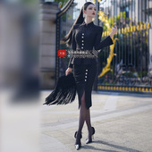 型色缤纷早秋修身 气质减龄套装 显瘦上衣包臀裙两件套裙装 新款