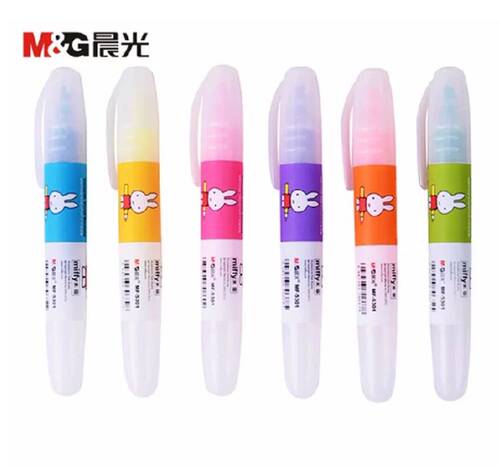 晨光彩色荧光笔 MF5301米菲香味 6色荧光笔 标记笔 醒目笔记号笔