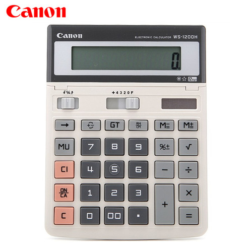 正品佳能WS-1200H 12位办公办公计算器 大号财务计算机 - 封面