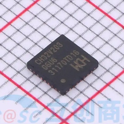 全新原装 CH32V203G6U6 封装 QFN28X4 单片机(MCU/MPU/SOC)