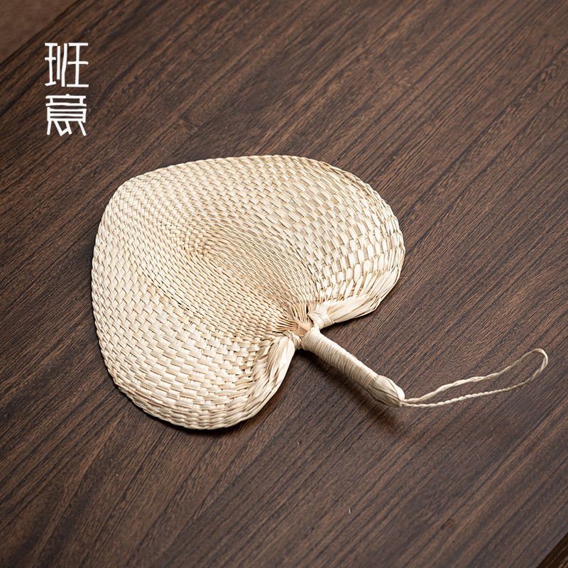 棕叶大蒲扇夏季手工草编团扇婴儿葵扇棕榈叶纳凉驱蚊宝宝手摇扇子