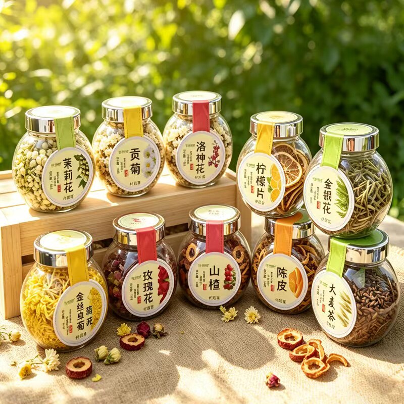 皖菜园洛神花玫瑰花金银花茉莉花金丝皇菊花柠檬片大麦茶山楂陈皮