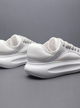 小白鞋男潮流百搭运动休闲鞋轻便超轻厚底男士板鞋高级感潮牌男鞋