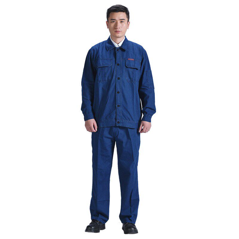 夏季牛仔套装电焊工出厂价包邮
