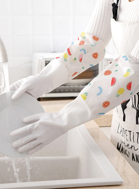 洗碗手套女PVC耐用刷碗洗衣服护手家务清洁防水厨房家用手套A622