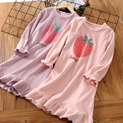 2021睡裙法兰绒睡袍家居服家居服