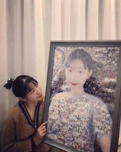 diy拼图照片定制人像相框成相片创意马赛克女1314订制520礼物 - 封面