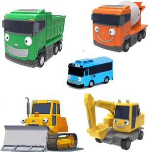 动画同款TAYO韩国太友小公交车罗杰佳尼巴士玩具车回力模型套装