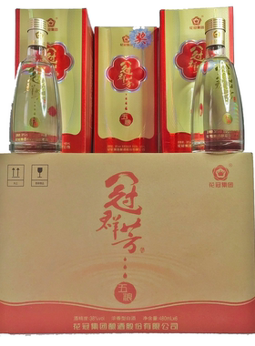 冠群芳五粮浓香型白酒菏泽地方名酒38度480ml6瓶箱花冠点滴杰作