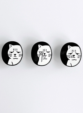 好嗨森原创 | 臭脸社畜猫徽章胸针PIN 打工人道具包包配饰礼物