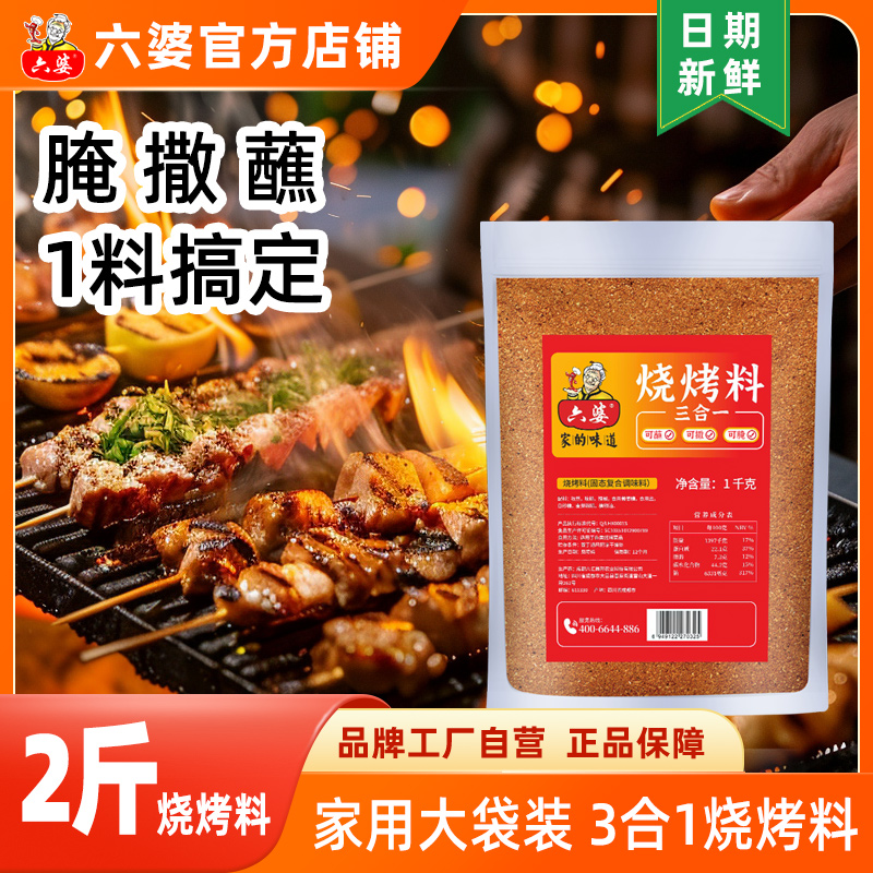 六婆烧烤料1000g三合一