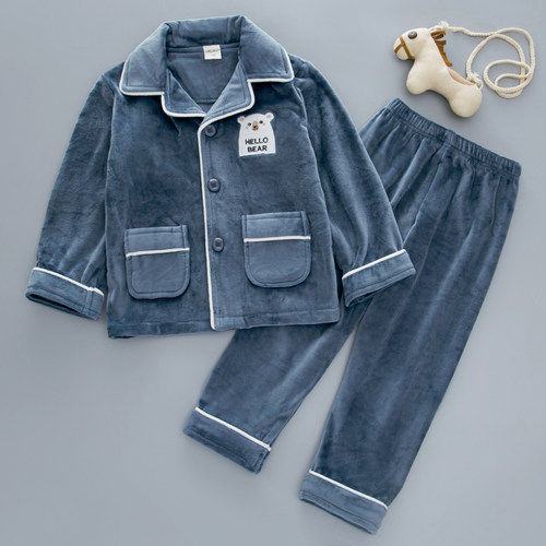 男童珊瑚绒家居服秋冬季