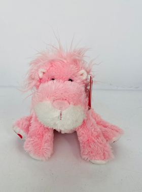 美国russ狮子毛绒公仔 粉色狮子豆袋小狮子毛绒玩具 手抓狮子娃娃