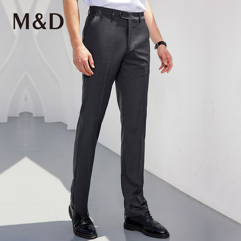 名盾可机洗羊毛西装裤男士正装职业百搭修身直筒西裤春夏新款 DM