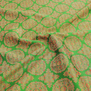 《TY1006彩菱宝相》非遗蜀绣提花古蜀锦面料做外套马甲上衣布料