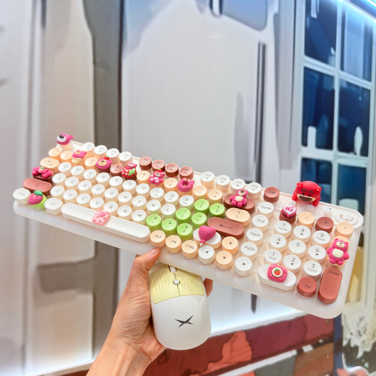 多巴胺卡通蓝牙静音键鼠