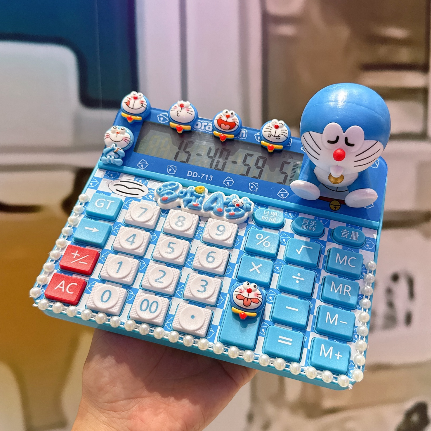 卡哇伊大按键哆啦A梦报数计算机动漫DIY叮当猫卡通计算器语音款