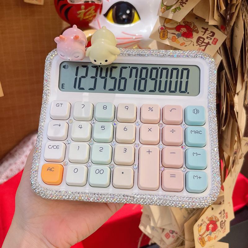 镶钻计算器伊达时公仔7号12位数