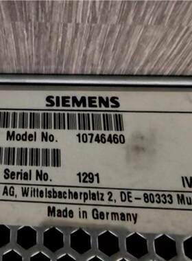 现货原装SIEMENS西门子核磁工控10746460议价