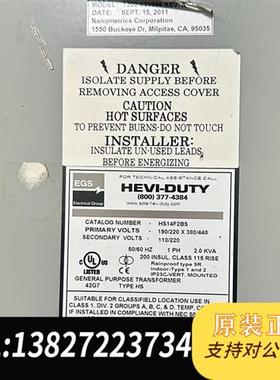 全新库存HEVI-DUTY  HS14F2BS 变压器SOLA HE全新议价