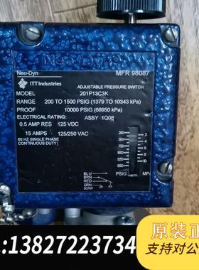 美国 ITT 压力开关  201P13C3K ,压力范围可调需询价