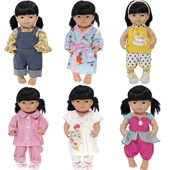 玩具套装 38cm仿真男女婴儿娃衣服配件可爱西班牙娃娃换装 睡衣