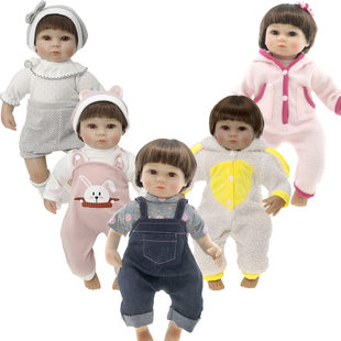 43厘米婴儿仿真娃娃18英寸重生男女孩宝宝衣服长袖 配件 新年换装