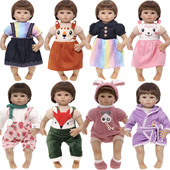 18英寸重生娃娃裙子43厘米仿真婴儿宝宝可穿连体衣替换装 新年衣服