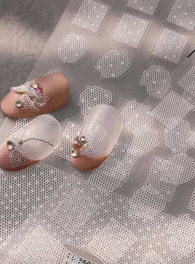 TENSOR新工艺ins风美甲贴纸蕾丝立体背胶指甲贴TS-3599 蕾丝波点