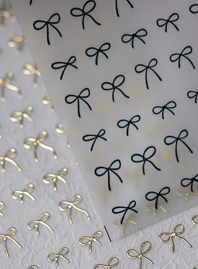 TENSOR立体卡通可爱美甲贴纸背胶指甲贴纸饰品TS-3587 小蝴蝶结黑