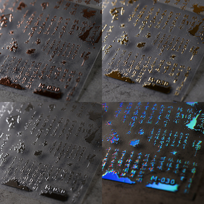 茉季中国美甲贴纸薄刃浮雕