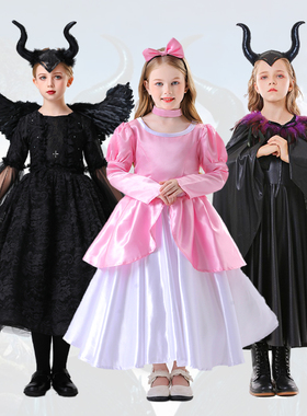 沉睡魔咒话剧演出服黑魔后睡美人扮演服红叶仙子cos舞台演出服装