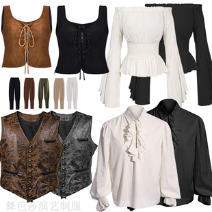 中世纪平民服装成人男女款文艺复兴时期女衫欧洲话剧舞台演出服装