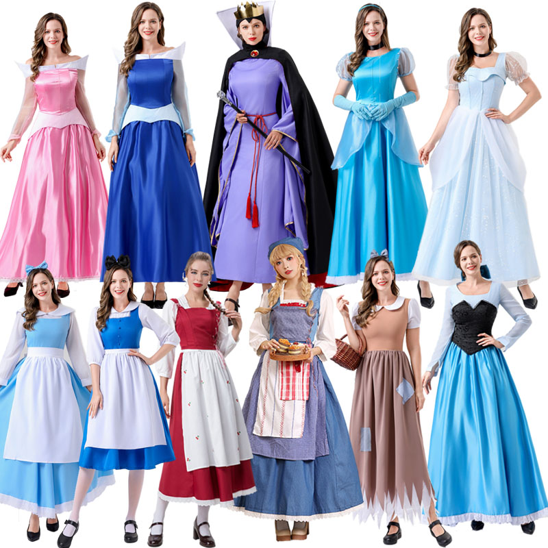 万圣节服装成人毒皇后扮演服美人鱼公主裙艾洛公主礼服灰姑娘cos