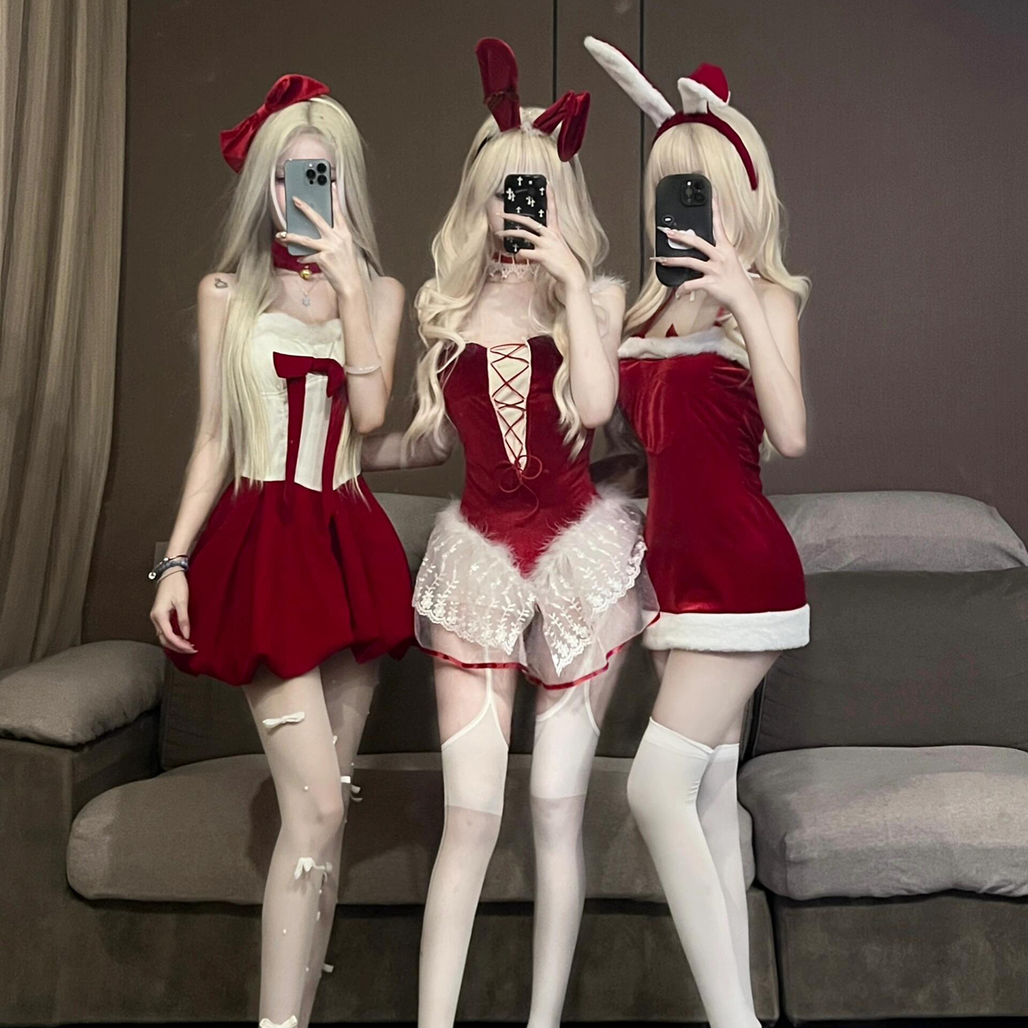 圣诞节服装成人兔女郎cos服性感情趣穿搭服饰装扮衣服套装高级感