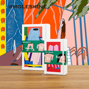 艺术手绘插画笔记本 王若晗联名限量款 硬面日程手账本子学习摘录商务会议礼物 Detour艺术家系列 Moleskine