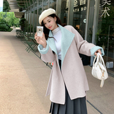 新款AB面风衣款式双面呢外套2C006-9925-P285-K428，女装毛呢外套，2C006