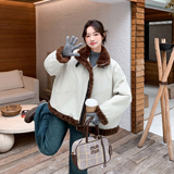 设计感毛绒拼接羽绒服女2025年冬季新款巨好看加厚保暖白鸭绒外套，女装羽绒服，2C006