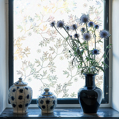 Funlife法式中国风典雅繁花窗贴