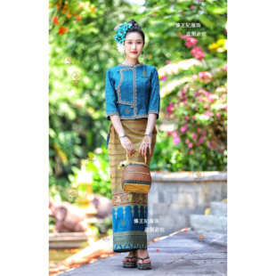 傣王妃傣族传统复古傣泐西双版纳新款日常工作服女套装春夏新款