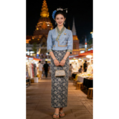 显瘦微弹透气旅游服 修身 傣王妃傣族传统服女生活装 工作服春夏新款